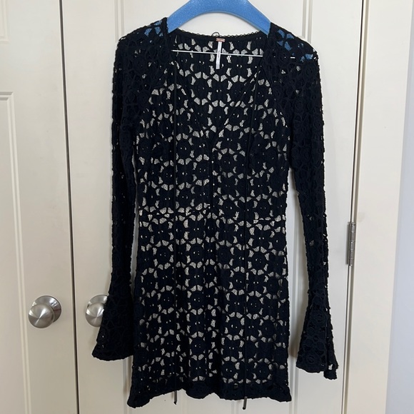 Free people Crochet Mini Dress - Picture 1 of 6